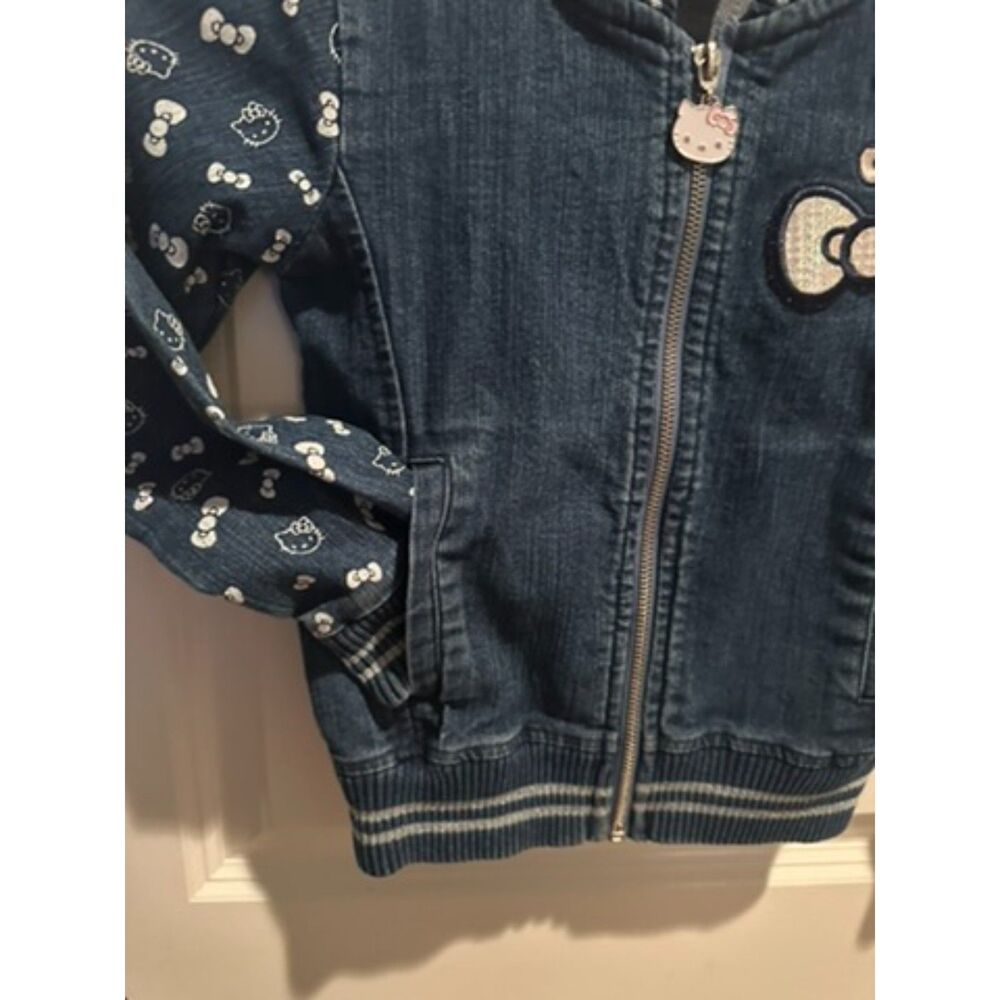 Hello Kitty Girl Jean Jacket Size 5 - Picture 3 of 11